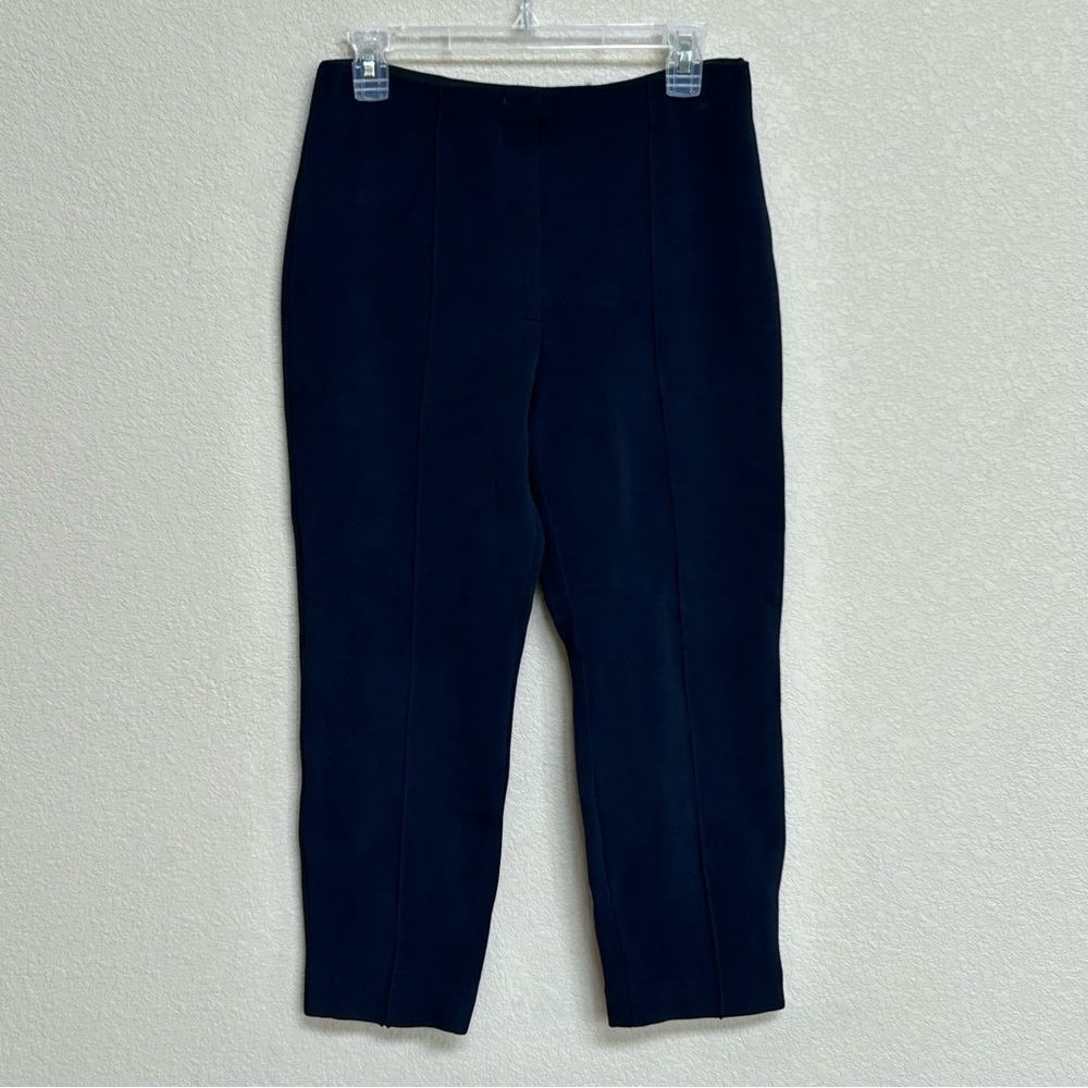 Diane von Furstenberg Navy Cropped Trousers Women’s Size 6‎ Soft Stretch Waist